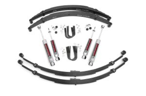 International Scout II Suspension Lift Kit - Front + Rear - Rough Country - 4 Inch Lift, Premium N3 Shocks - '71-'73